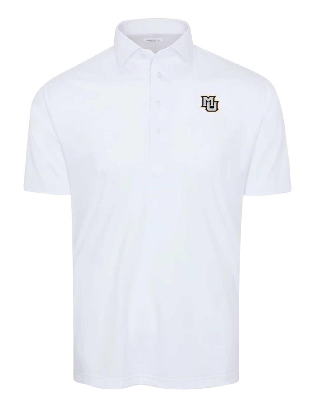 Collars & Co Mens Short Sleeve Dress Collar Polo with Marquette University logo